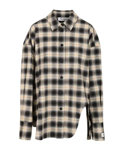 Attico Check-pattern Shirt In Black