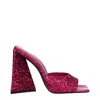 Attico Ladies Pink Sequins Devon 115 Mm Mule In Animal Print