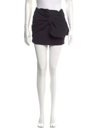 Pre-owned Attico Pleated Accents Mini Skirt In Black
