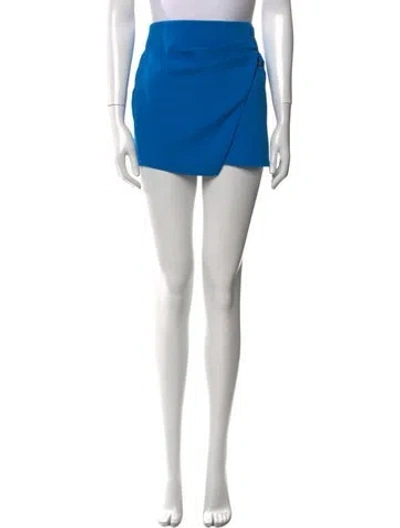 Pre-owned Attico Pleated Accents Mini Skirt In Blue