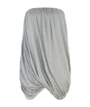 Attico Strapless Mini Dress In Grey Viscose In Gray