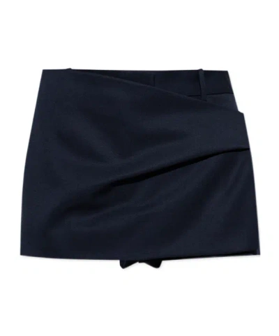 Attico Wrap Shorts In Blue