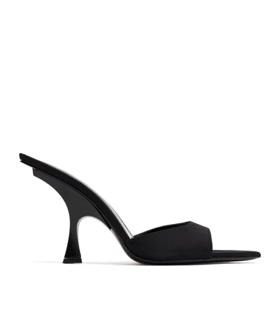 Attico Pointed High-heeled Sandals In Black