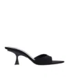 Attico Kitten Heel Open Toe Single Strap Mules In Black