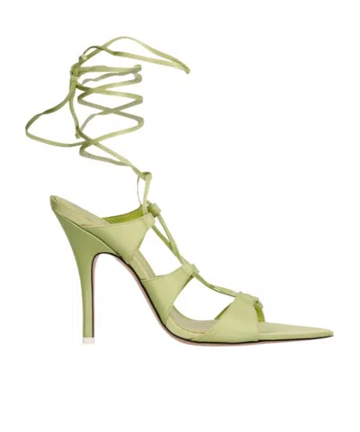 Attico Pointed High-heeled Sandals In Nude