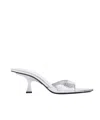 Attico Cracked Laminated Leather Bes Mules In White