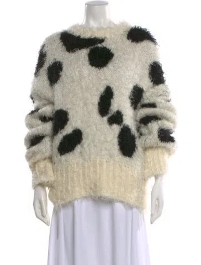 Pre-owned Attico Polka Dot Print Crew Neck Sweater In Neutral
