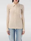 Attico Long-sleeved Polo Shirt In Ecru