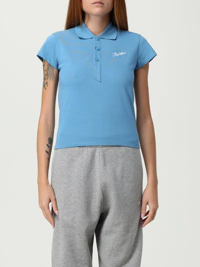 ATTICO POLO SHIRT THE ATTICO WOMAN COLOR GNAWED BLUE,H27919011