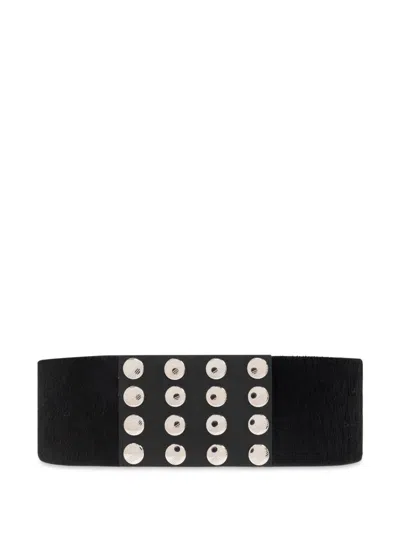 Attico Pony Hair Belt In Black  