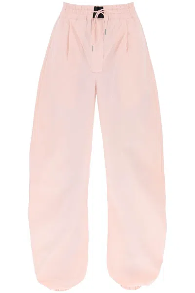 Attico Poplin Joggers In Pink