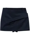 Attico Wrap Shorts In Blue