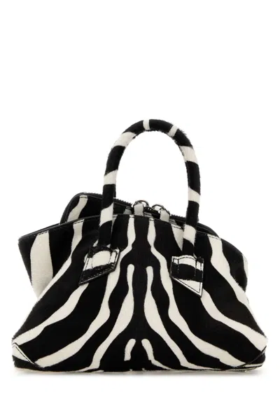 Attico Printed Calf Hair Mini La Passeggiata Handbag In Multi