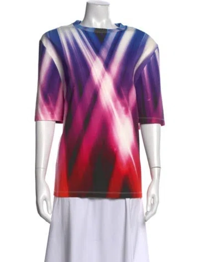 Pre-owned Attico Printed Crew Neck T-shirt W/ Tags In Multi