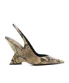 Attico Printed High-heeled Sandals In Animal Print