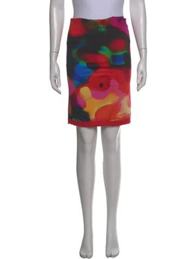 Pre-owned Attico Printed Knee-length Skirt In Red