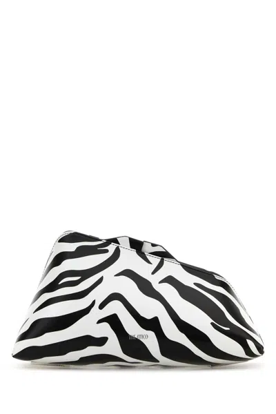Attico Printed Leather 8.30 Pm Clutch In Multi