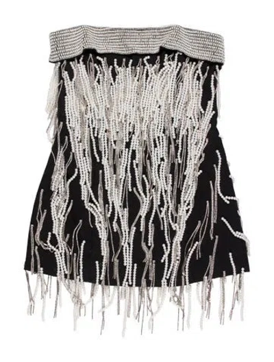Pre-owned Attico Printed Mini Dress In Black