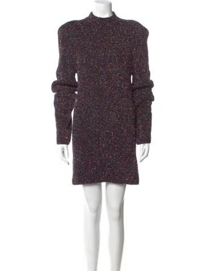 Pre-owned Attico Printed Mini Dress W/ Tags In Purple