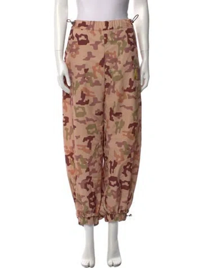 Pre-owned Attico Printed Skinny Leg Pants In Neutral