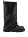 Attico 'robin' Black Boots With Square Toe And Logo Plaque On The Rear In Black