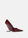 Attico 105mm Cheope Pumps In Wine And Nichel