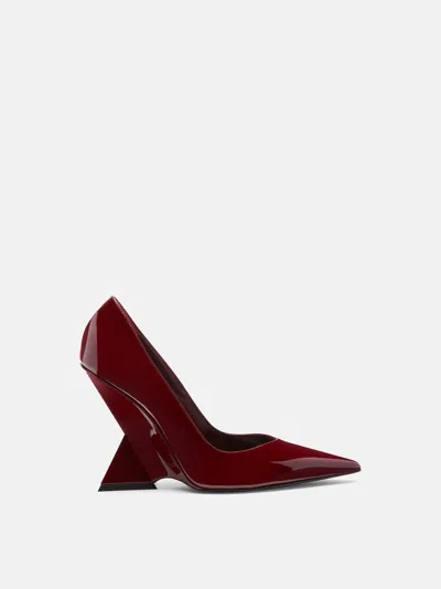 Attico Cheope Pyramid Wedge 105mm Pumps In Wine Red