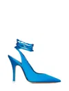 Attico Turquoise Venus Slingback 105 Pumps In Blue