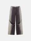Attico Purple And White Long Pants In Purple/white