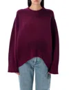 Attico Maglione Oversize In Misto Lana Porpora Donna In Purple