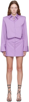 Attico Purple Margot Minidress In 287 Lavander