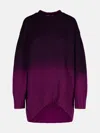 Attico Purple Wool Blend Mini Dress In Violet