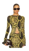 Attico Python Jacquard Cardigan Sweaters And Cardigans Yellow In Green