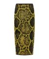 Attico Knee-length Bodycon Python Print Skirt In Multi