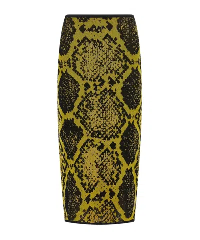 ATTICO PYTHON JACQUARD SKIRT