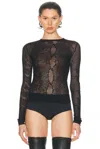 Attico Python Lace Top