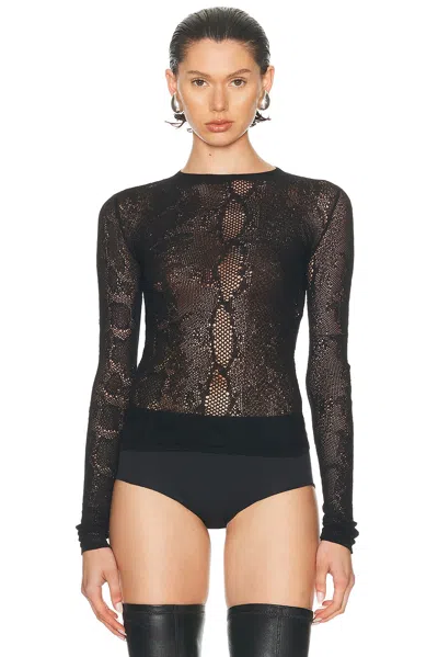Attico Python Lace Top