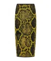 Attico Knee-length Bodycon Python Print Skirt In Multi