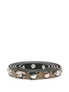 Attico Python Print Leather Belt In Animal Print