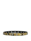 Attico Python-print Press-button Belt In Black