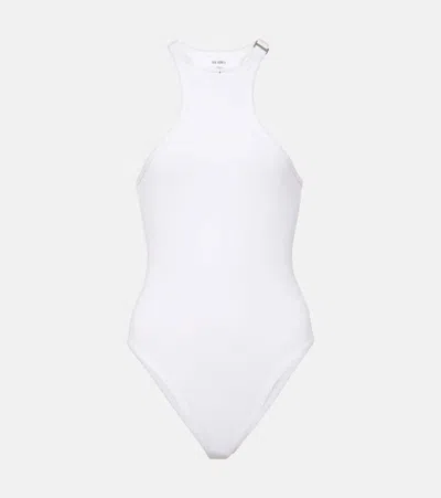 Attico Racerback Swimsuit In White