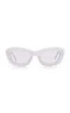 Attico Raina Cat-eye Acetate Sunglasses In Grey