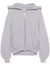 Attico Full-zip Hoodie In Grey