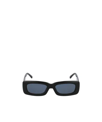 Attico Rectangle-frame Sunglasses In Black
