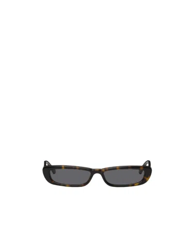 Attico Rectangular Sunglasses In Animal Print