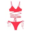 Attico Wrap-around Straps Triangle Top Bikini