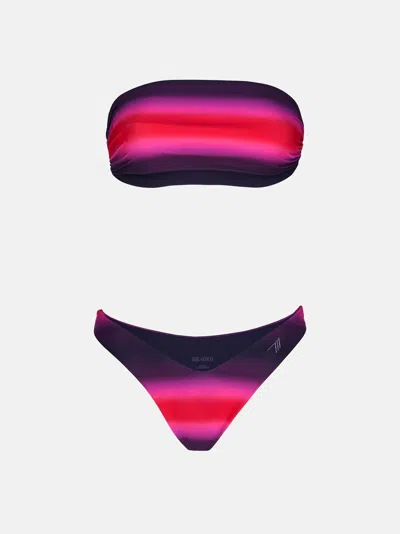 Attico Bikini Red, Black E Fuchsia In Red/black/fuchsia