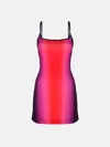 Attico Gradient Mini Beach Dress In Red/black/fuchsia