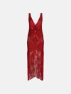 Attico Red Midi Dress In Red