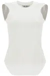 Attico Reese Cotton Jersey Tank Top